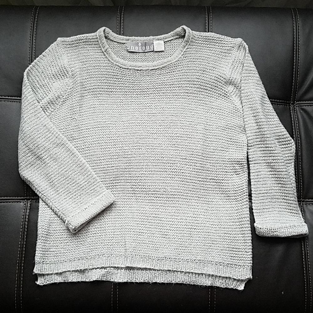 Sparkly Lurex pale-pale gray sweater by Uno Love